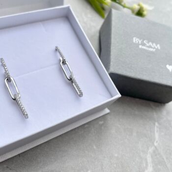 Link Chain Earrings In Gold And Silver, 3 of 6
