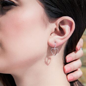 Heart Lace Sterling Silver Stud Earrings, 9 of 11