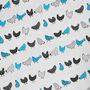 Chicken Wrapping Paper Roll Or Folded Blue And Black, thumbnail 2 of 2