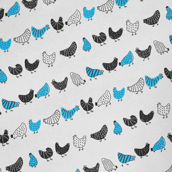 Chicken Wrapping Paper Roll Or Folded Blue And Black, 2 of 2