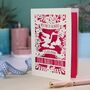 Personalised Floral New Baby Papercut Card, thumbnail 8 of 9