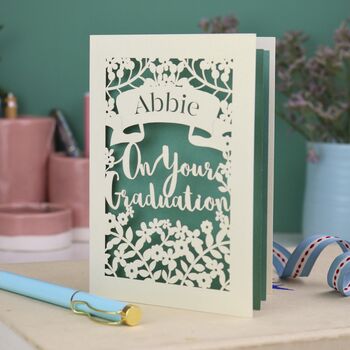Personalised Papercut Graduation Card, 5 of 7