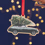 Mg Sports Car With Christmas Tree Decoration, thumbnail 1 of 4