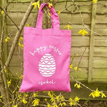 Personalised Happy Easter Egg Hunt Cotton Bag, 2 of 3