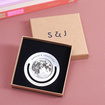 Personalised Special Date Moonphase Metal Bookmark, 6 of 7