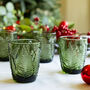 Set Of Four Botanical Fern Green Tumblers, thumbnail 1 of 8