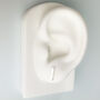 Sterling Silver Textured Bar Stud Earrings, thumbnail 5 of 5