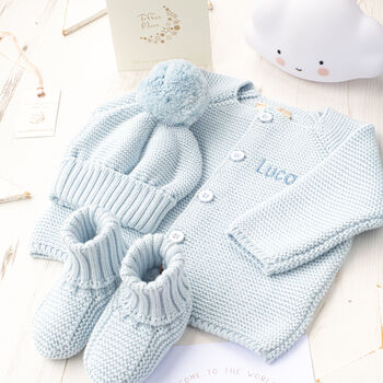 Unisex Knitted Star Hoodie Baby Cardigan, 9 of 9
