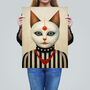 Queen Of All The Cats Futuristic Fun Wall Art Print, thumbnail 2 of 6