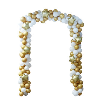 Gold Christmas Door Balloon Arch 240 Balloons, 2 of 2