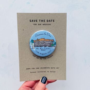 Hand Drawn Venue Illustration Save The Date, 2 of 7