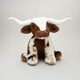 Large Texas Longhorn Highland Cow 30cm Plush Soft Toy, thumbnail 3 of 8