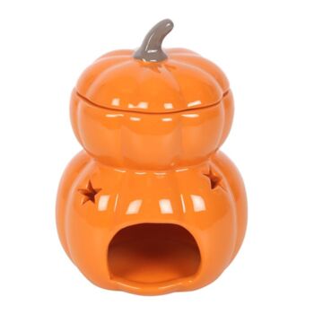 Stacked Pumpkin Oil Burner And Wax Warmer – Halloween Decor, 2 of 3