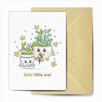 Hello Little One Seed Embedded Card, 2 of 3