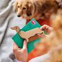 Free Standing Dachshund Greeting Card With Tiny Bell, thumbnail 1 of 5