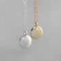 Sterling Silver Tiny Circle Pendant Necklace, thumbnail 1 of 5