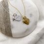 Junior Crucifix Necklace, Personalised Mini Heart, thumbnail 1 of 5