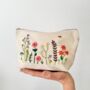 Stitch Your Flowers Zip Pouch Diy Kit, thumbnail 1 of 7