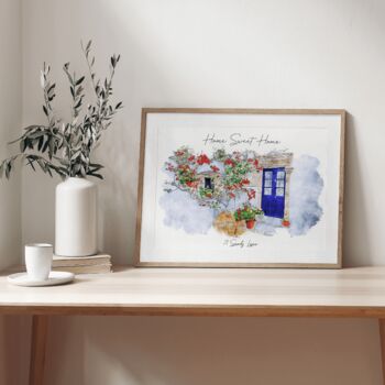 First New Home Personalised Watercolour Print, 2 of 9