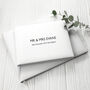 Personalised Luxury Medium White Leather Guest Book, thumbnail 3 of 6