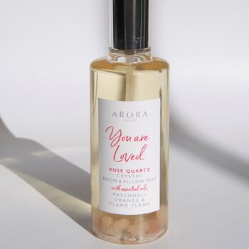 You Are Loved Rose Quartz Crystal Room And Pillow Mist, 2 of 5