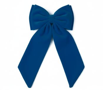 Sustainable Lrg Velvet Bow Hanging Christmas Decoration, 4 of 8