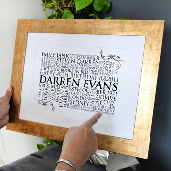 Personalised Word Art For One Print, 8 of 12