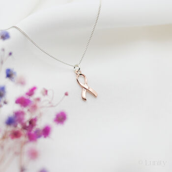 Pink Ribbon Necklace, Cancer Awareness Necklace, 8 of 8
