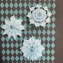 Sky Blue And White Stripy Paper Fan Decoration Kit, thumbnail 1 of 6
