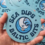 Sea Dips And Baltic Bits Vinyl Sticker, thumbnail 1 of 4