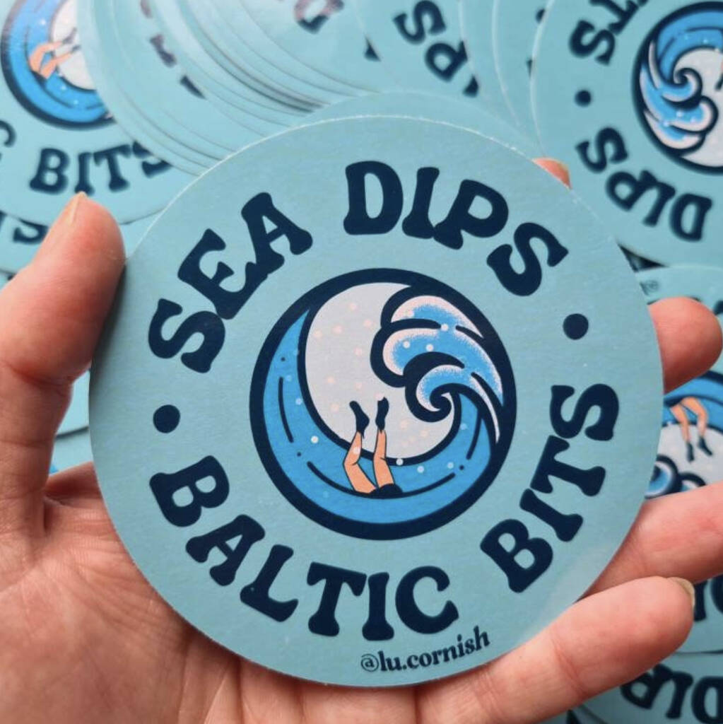 Sea Dips And Baltic Bits Vinyl Sticker, 1 of 4