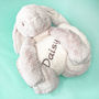 Super Soft Bunny With Embroidered Blanket, thumbnail 2 of 9