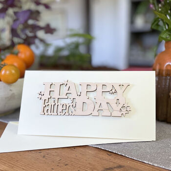 Wooden Lasercut Father's Day Card, 3 of 11