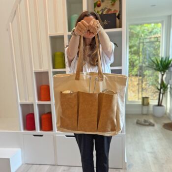 Stitch Your Craft Tools Tote Bag Diy Embroidery Kit, 5 of 11