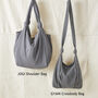 Fair Trade Vegan Comfy Everyday Shoulder Bag Zip Close, thumbnail 6 of 12