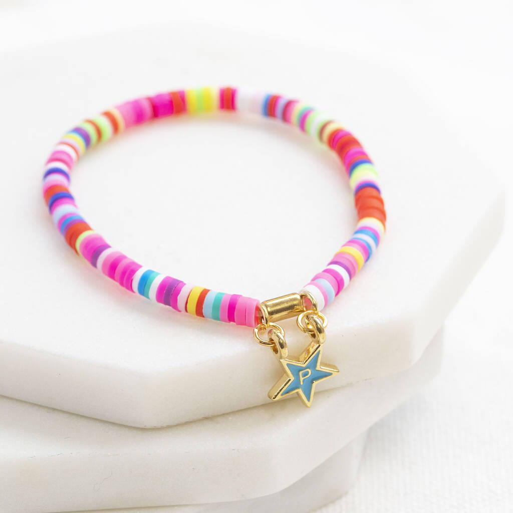 Personalised Enamel Star Colourful Stretch Bracelet, 1 of 5