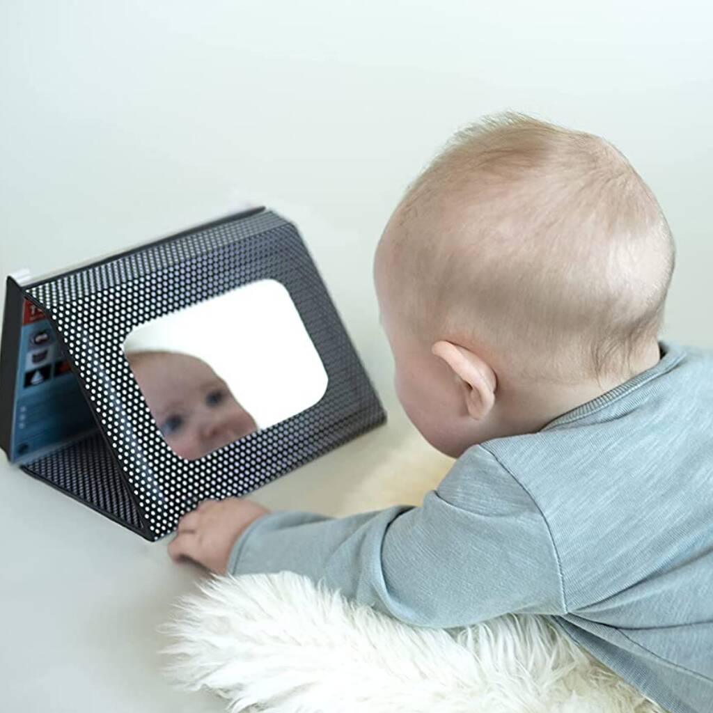 Peek A Boo Tummy Time Flashcards And Mirror, 1 of 6