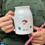 Bone China Retro Santa Hot Chocolate Mug, thumbnail 3 of 5
