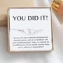 You Did It Bracelet – Graduation Gift For Her, Encouragement Gift, thumbnail 1 of 5