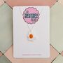 Fried Egg Glitter Charm Necklace / Brunch Lover Gift / Fun Food Jewellery / Handmade Accessories, thumbnail 2 of 9