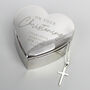 Personalised Christening Trinket Box And Cross Necklace, thumbnail 2 of 5