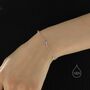 Sterling Silver Oval Moonstone Satellite Bracelet, thumbnail 2 of 12