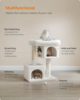 Cat Tree 84 Cm Cat Tower Cat Condo For Large Cats, 5 of 12