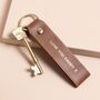 Personalised Men's Leather Wallet And Keyring Gift Set In Tan, thumbnail 1 of 4