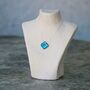 Aqua Green And Blue Glass Pendant Necklace, thumbnail 4 of 10