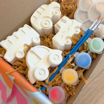 Boys Themed Kids Painting Craft Kit Gift Box, 5 of 9