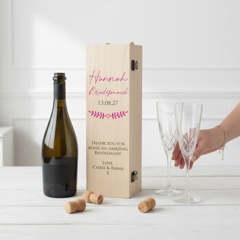 Bridal Party And Groomsman Champagne Bottle Box, 2 of 6