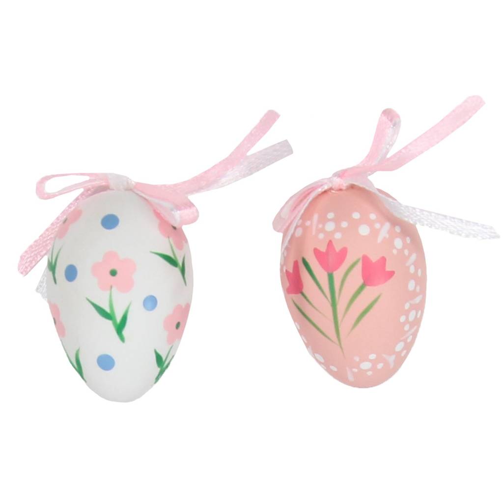 Pink And White Easter Egg Decorations By The Chicken And The Egg