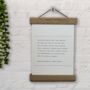 Typed Personalised Quote Wall Hanging, thumbnail 1 of 4