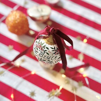 Personalised Hand Painted Ceramic Bauble, 8 of 10